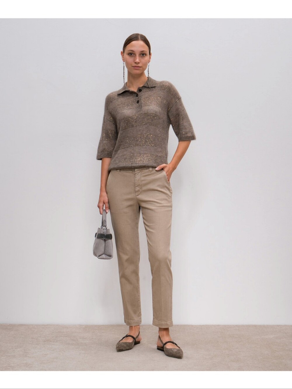 Brunello Cucinelli Khaki Chino Pants Size US Large Quiet Luxury Resortwear